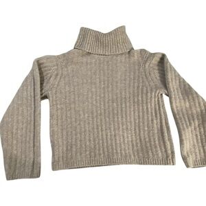 Universal Thread Womens Turtleneck Sweater Oversized Cropped Beige Size XS